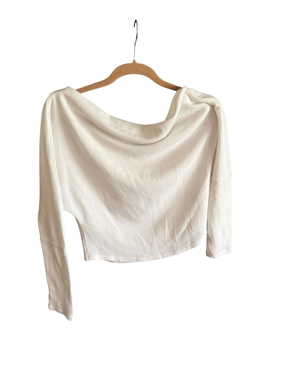 Free People We The Free Fuji Thermal Off Shoulder Top Ivory M